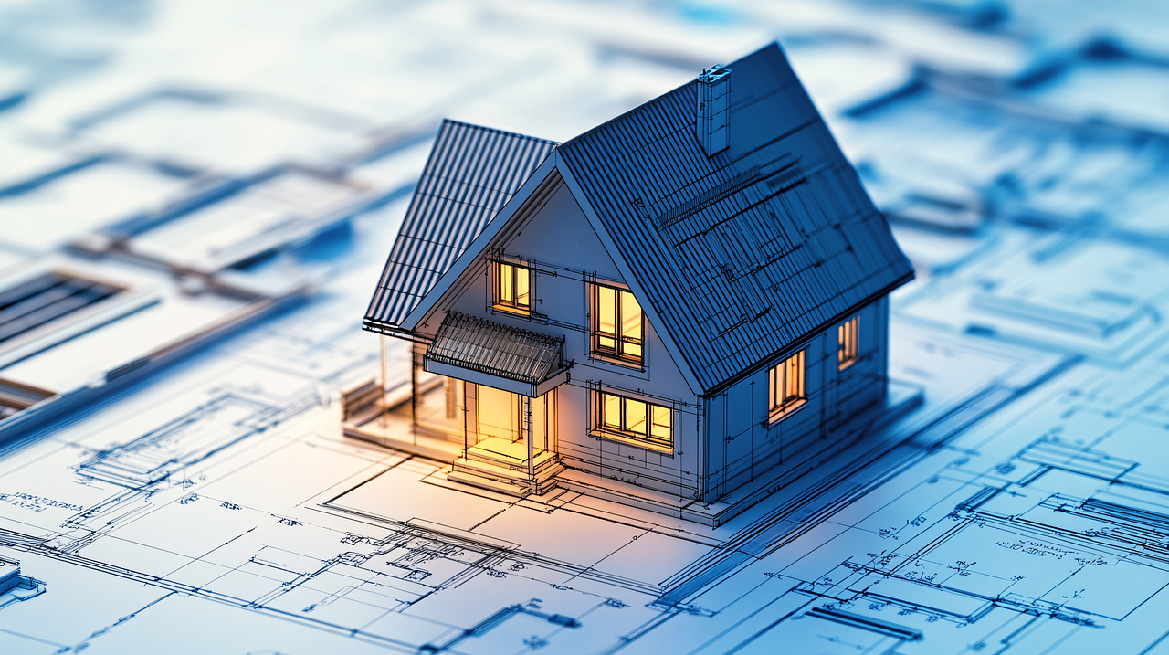 house, blueprint, architecture