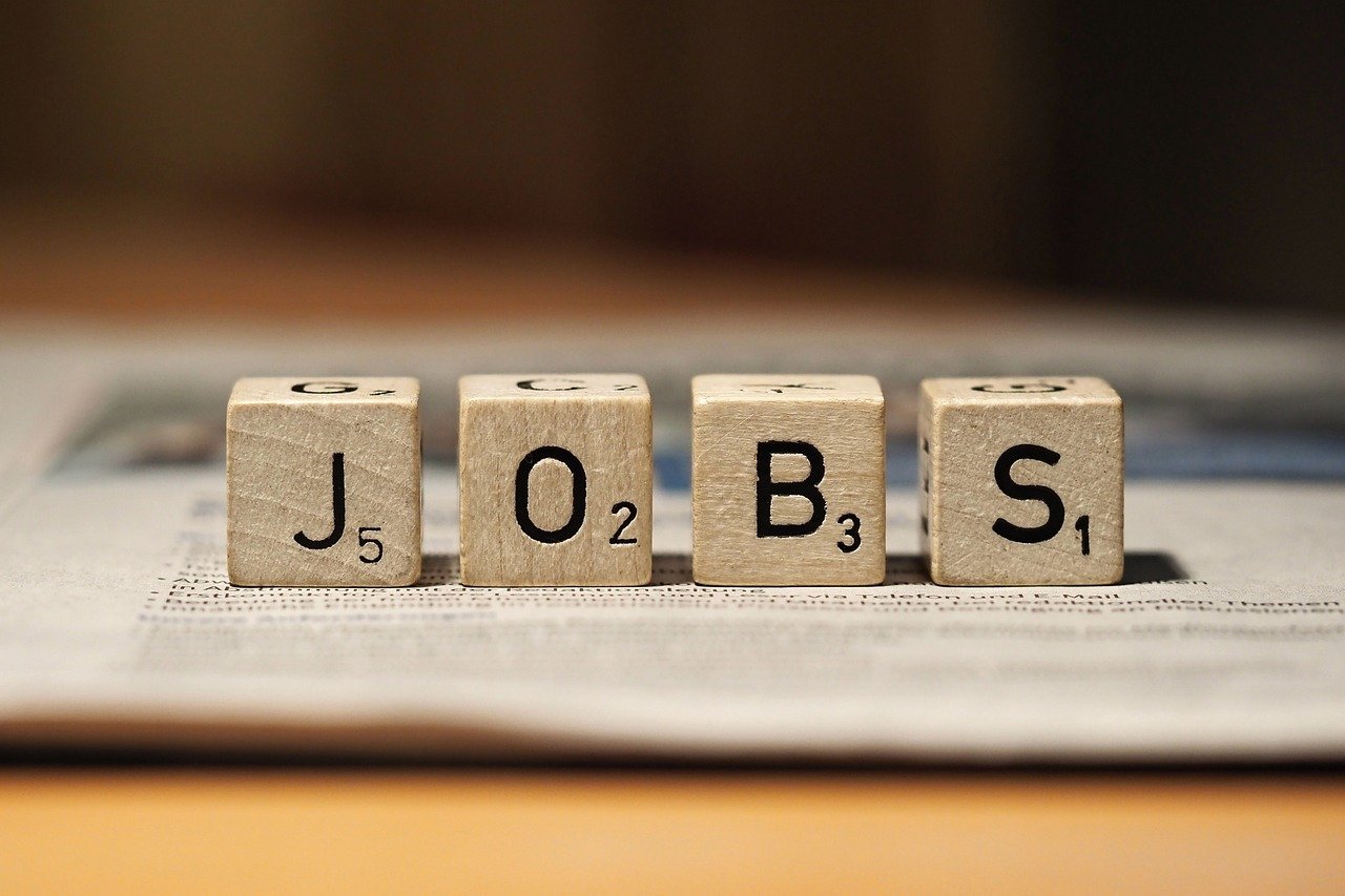 looking for a job, job, advertisement, looking for, newspaper, dice, letters, letter cubes, job ad, job search, work
