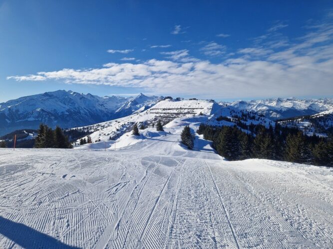 mountains, snow, winter landscape, blue sky, ski track, alps, nature, skiing, sunny, hiking, outdoors, landscape, winter holiday, tourist destination, panoramic view, white snow, winter sports, fresh air, natural beauty, mountain snow, peace